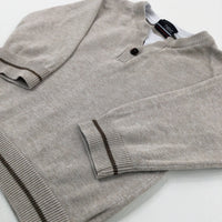 Beige Knitted Jumper - Boys 9-12 Months