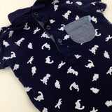 Dinosaurs Navy Bodysuit - Boys 9-12 Months