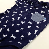 Dinosaurs Navy Bodysuit - Boys 9-12 Months