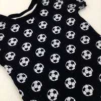 Footballs Black T-Shirt - Boys 9-12 Months