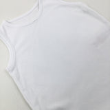 White Cotton Bodysuit - Boys 12-18 Months