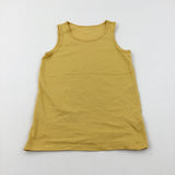 Mustard Yellow Cotton Vest Top - Boys 10-11 Years