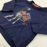 'Dino Dude' Dinosaurs Navy Long Sleeve Top - Boys 6-9 Months