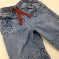 Light Blue Denim Jeans - Boys 6-9 Months