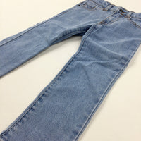 Light Blue Denim Jeans With Adjustable Waist - Boys 3-4 Years