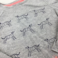 'Meow' Dogs Grey Long Sleeve Top - Girls 3-4 Years