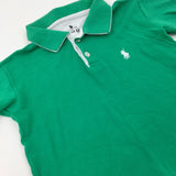 Embroidered Motif Green Polo Shirt - Boys 3-4 Years