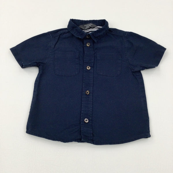 Navy Shirt - Boys 9-12 Months