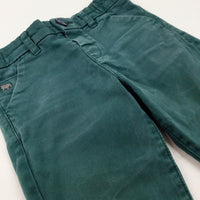 Green Trousers With Adjustable Waist - Boys 3-4 Years