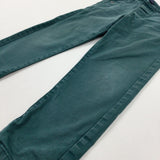 Green Trousers With Adjustable Waist - Boys 3-4 Years