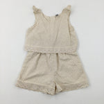 Lace Cream Playsuit - Girls 4-5 Years