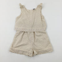 Lace Cream Playsuit - Girls 4-5 Years