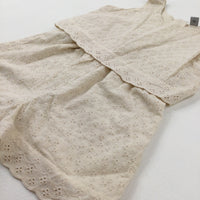 Lace Cream Playsuit - Girls 4-5 Years