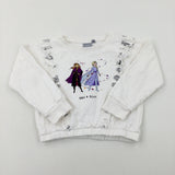 'Anna & Elsa' Disney's Frozen White Sweatshirt - Girls 4-5 Years