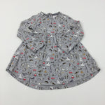 Hedgehogs & Robins Grey Jersey Dress - Girls 3-4 Years