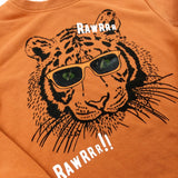 'Rawrrr!!' Tiger Face Orange Sweatshirt - Boys 5-6 Years