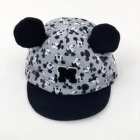 'M' Mickey Mouse Grey Sun Cap - Boys 12-18 Months