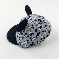 'M' Mickey Mouse Grey Sun Cap - Boys 12-18 Months