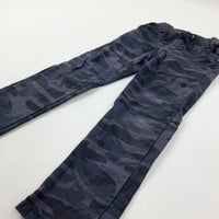 Camouflage Charcoal Grey Trousers - Boys 5-6 Years