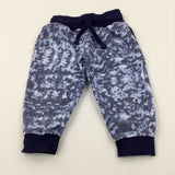 Patterned Light Blue Joggers - Boys 12-18 Months