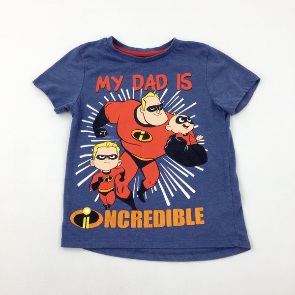 My Dad Is Incredible' The Incredibles Blue T-Shirt - Boys 5-6 Years