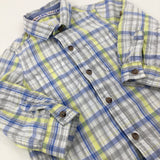 Yellow & Grey Checked Long Sleeve Shirt - Boys 12-18 Months