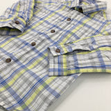 Yellow & Grey Checked Long Sleeve Shirt - Boys 12-18 Months