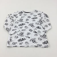 'Dream Big' Football White Long Sleeve Top - Boys 4-5 Years