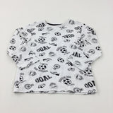 'Dream Big' Football White Long Sleeve Top - Boys 4-5 Years