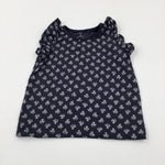 Patterned Black T-Shirt - Girls 12-18 Months