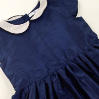 Navy Party Dress - Girls 6-7 Years