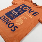 'Love My Nana' Dinosaurs Orange T-Shirt - Boys 18-24 Months