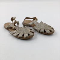 Glittery Gold Sandals - Girls - Shoe Size 1