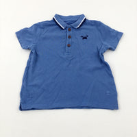 Crab Motif Blue Polo Shirt - Boys 18-24 Months