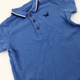 Crab Motif Blue Polo Shirt - Boys 18-24 Months