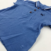 Crab Motif Blue Polo Shirt - Boys 18-24 Months