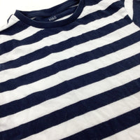 Navy Striped T-Shirt - Boys 6-7 Years