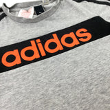 'Adidas' Black & Grey T-Shirt - Boys 6-7 Years