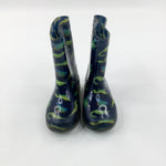 Dinosaurs Green & Navy Wellies - Boys - Shoe Size 8