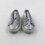 Glittery Silver Canvas Shoes - Girls - Shoe Size 5