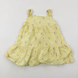 Flowers Yellow Dress - Girls 18-24 Months