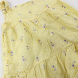 Flowers Yellow Dress - Girls 18-24 Months