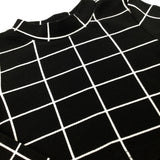 Black Checked Cropped Top - Girls 6-7 Years