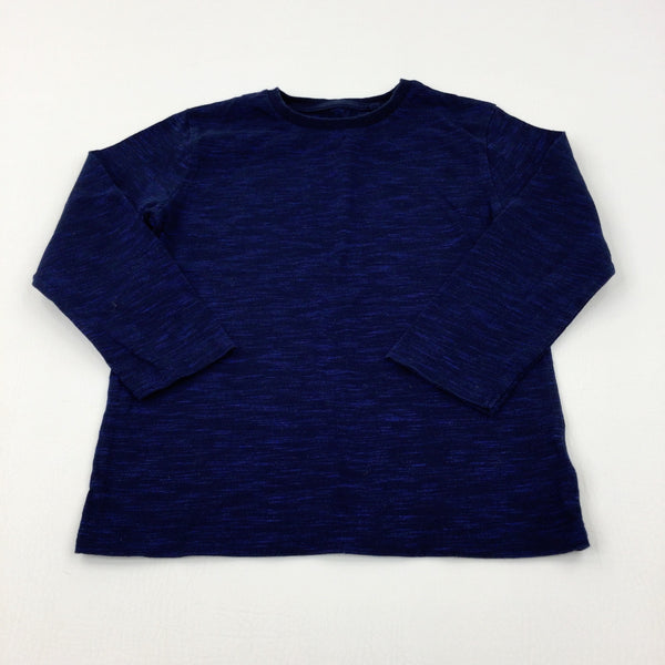 Mottled Navy Long Sleeve Top - Boys 5-6 Years