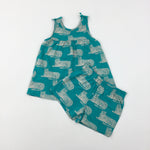 Tigers Green Vest Top & Shorts Set - Girls 6-7 Years