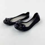 Bows Black Shoes - Girls - Shoe Size 13