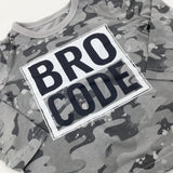 'Bro Code' Camouflage Grey Long Sleeve Top - Boys 2-3 Years