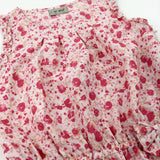 Flowers Pink Playsuit - Girls 6-7 Years