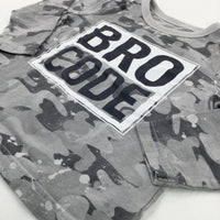 'Bro Code' Camouflage Grey Long Sleeve Top - Boys 2-3 Years