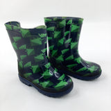 Crocodiles Green & Navy Wellies - Boys - Shoe Size 7
